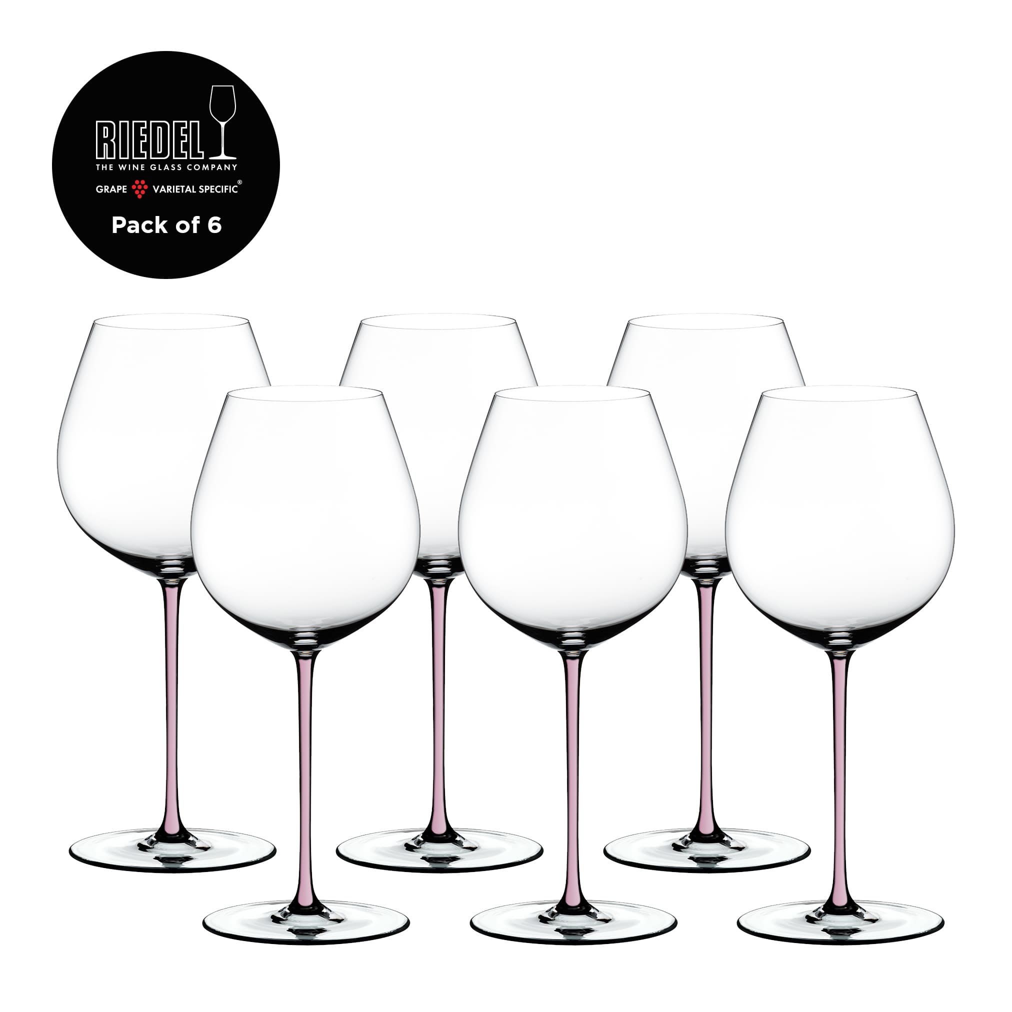 Riedel Fatto A Mano Old World Pinot Noir Wine Glass Pink