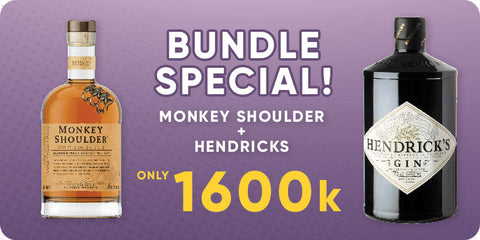 BUNDLE SPECIAL! - Hendricks Gin 700ml + Monkey Shoulder 700ml
