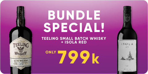 BUNDLE SPECIAL! - Teeling Small Batch Whisky 700ml + Isola Red Wine 750ml