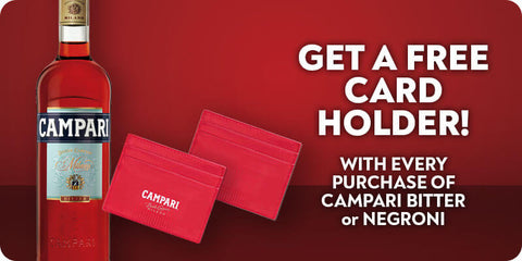 Buy Campari Bitter or Campari Negroni Get Campari Card Holder