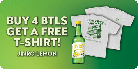 Buy 4 bottles Jinro Lemon, Get a T-Shirt!