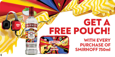 Get a free Docchi Pouch for every Smirnoff Vodka purchase