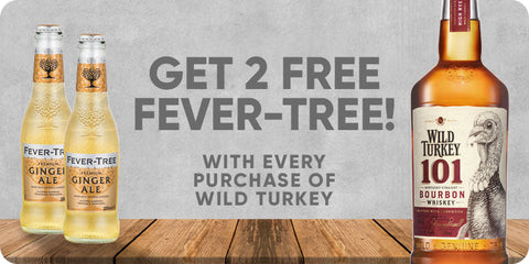 Wild Turkey 101 - FREE GIFTS 2bottles Fever Tree Ginger Ale
