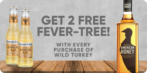 Wild Turkey American Honey - FREE GIFTS 2bottles Fever Tree Ginger Ale