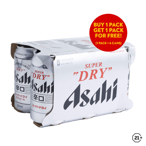 Asahi Super Dry - 350ml - 6cans
