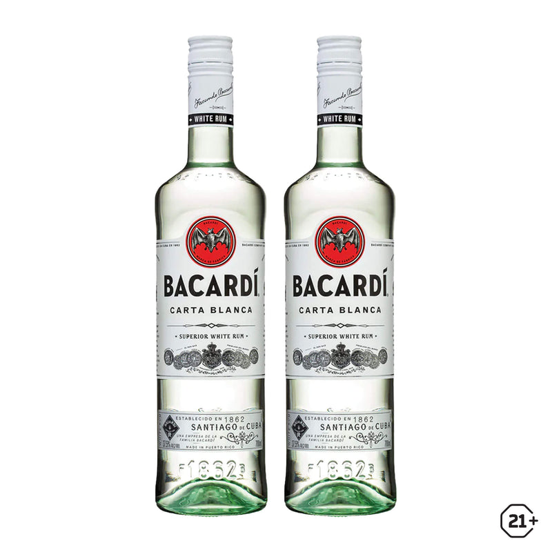 Bacardi Carta Blanca Rum 750ml - 2btls