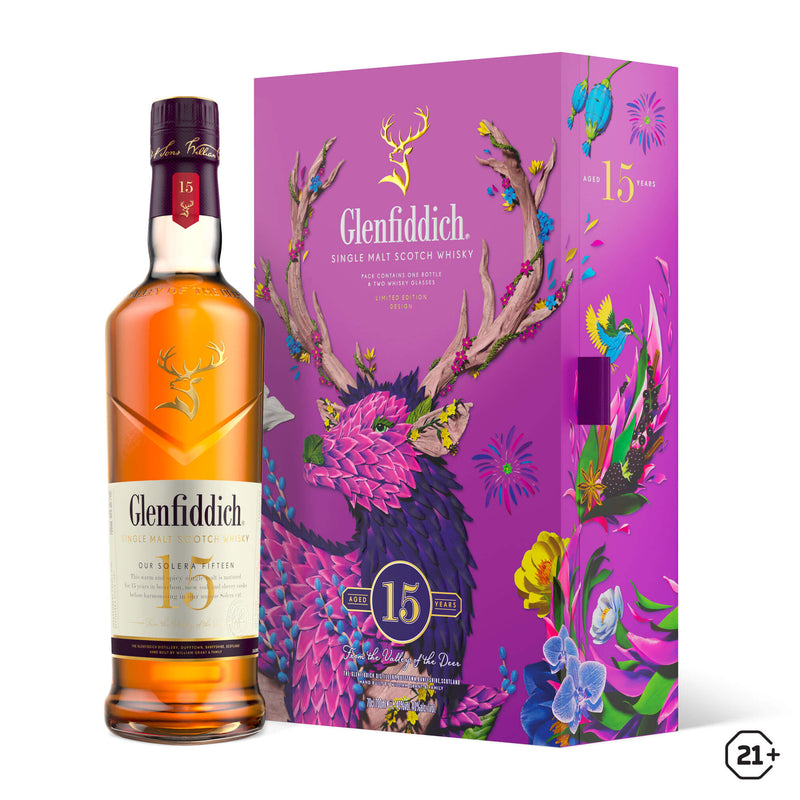 Glenfiddich 15yrs - Single Malt Whisky - CNY Gift Box - 700ml
