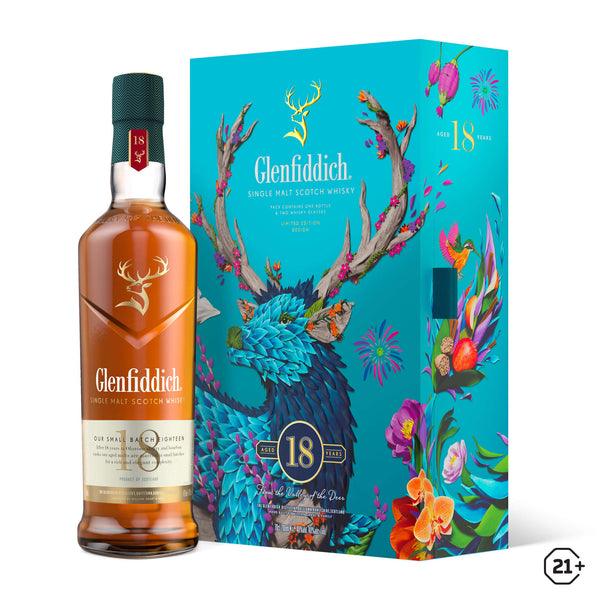 Glenfiddich 18yrs - Single Malt Whisky - CNY Gift Box - 700ml
