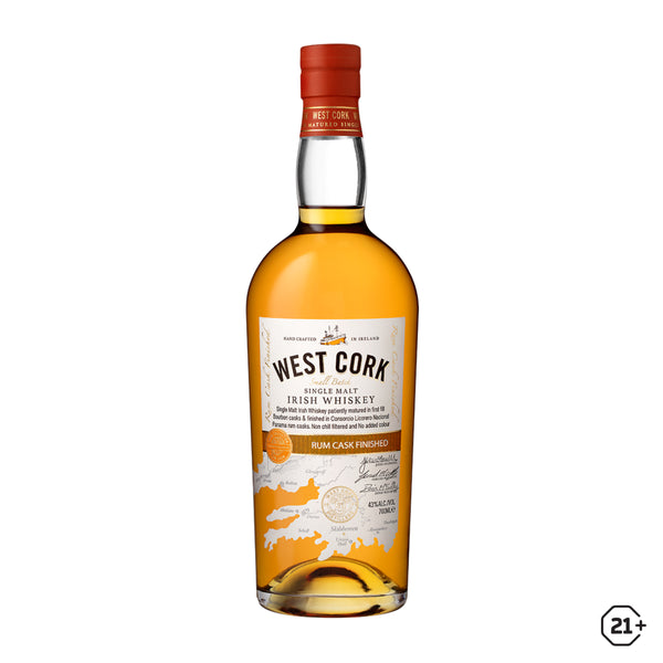 West Cork - Small Batch Rum Cask - Single Malt Whiskey - 700ml