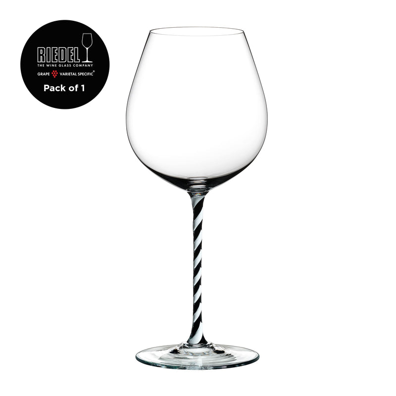 Riedel - Fatto A Mano - Old World Pinot Noir - Black and White Twisted