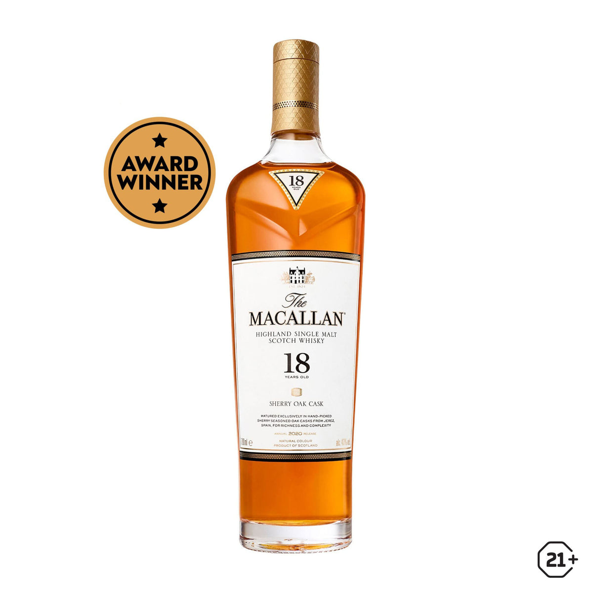 The Macallan 18 Year Old Sherry Oak 3本 MACALLAN-18-SHERRY-OAK_1200x.
